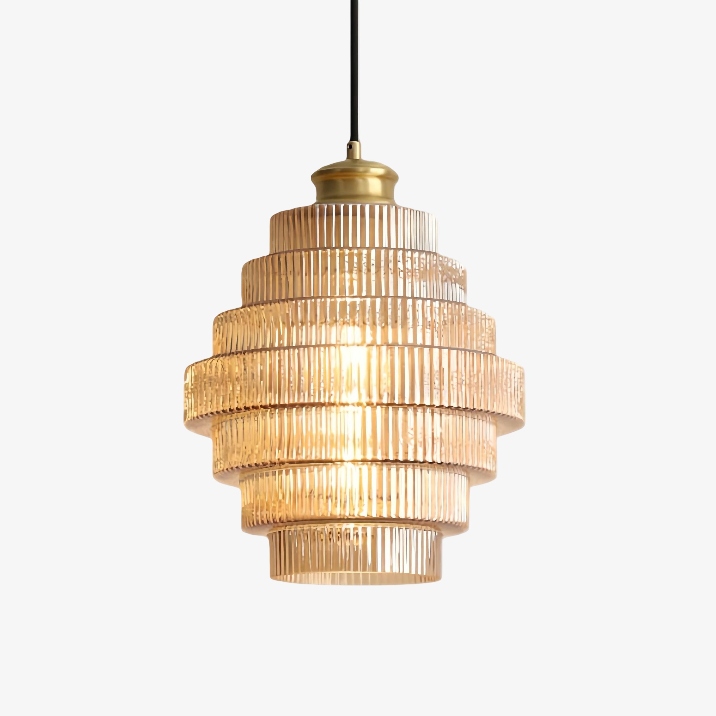 Moderne Creatieve Hanglamp van Geplooid Glas - Flesvormige Hanglamp voor de Eetkamer HL615