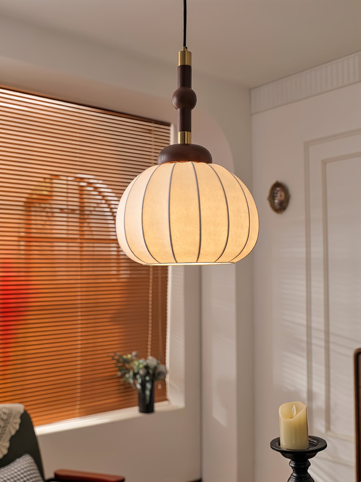 Zijden bol hanglamp HL741