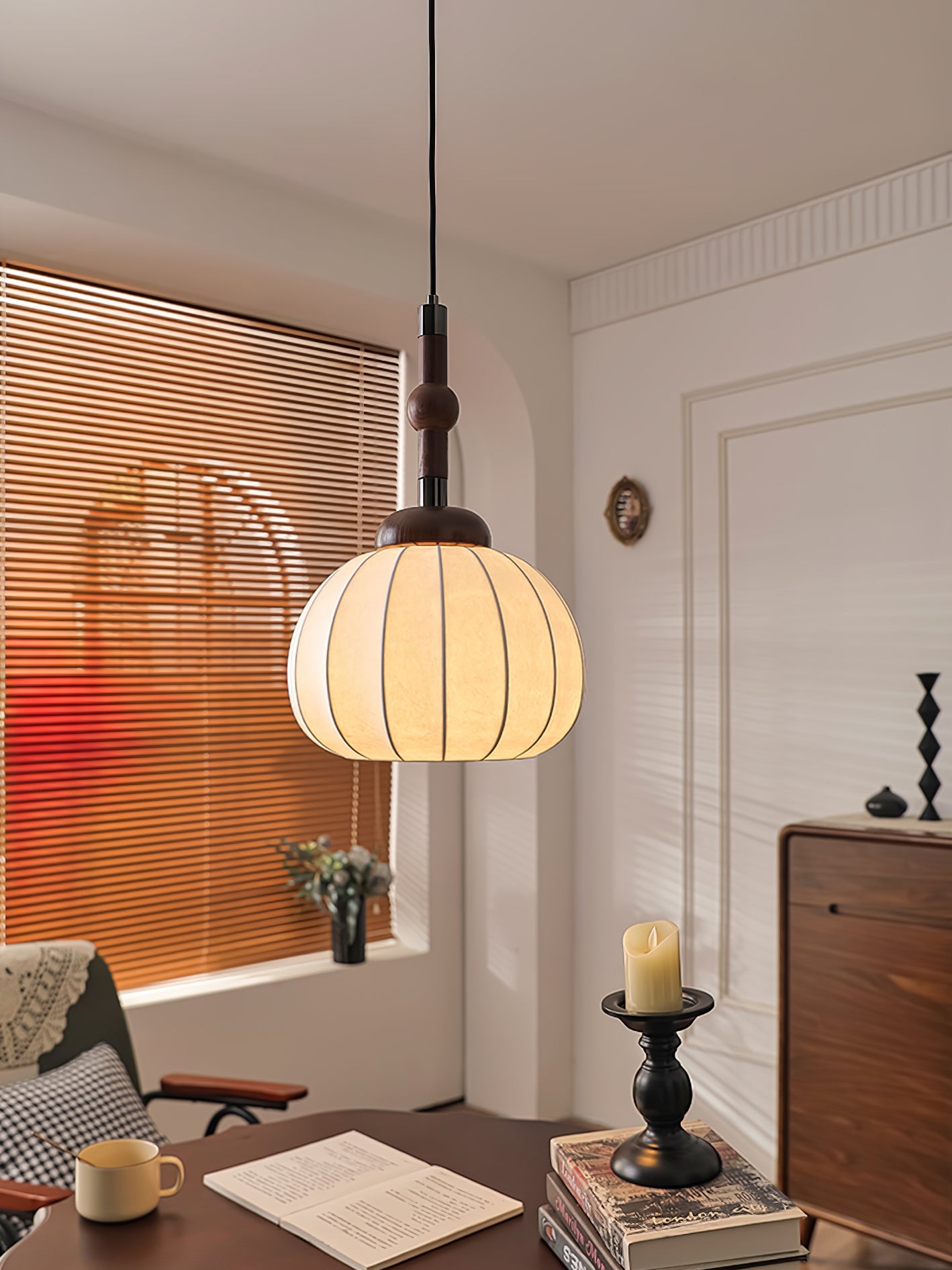 Zijden bol hanglamp HL741