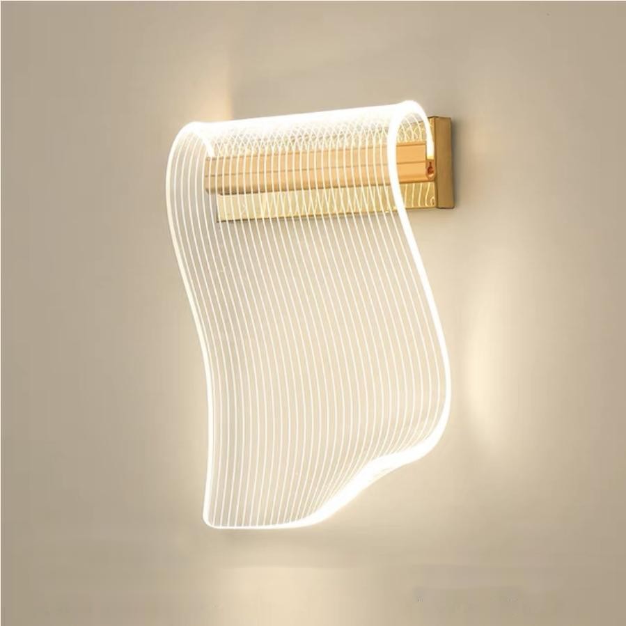 Heldere acryl onregelmatige blad wandlamp HL120