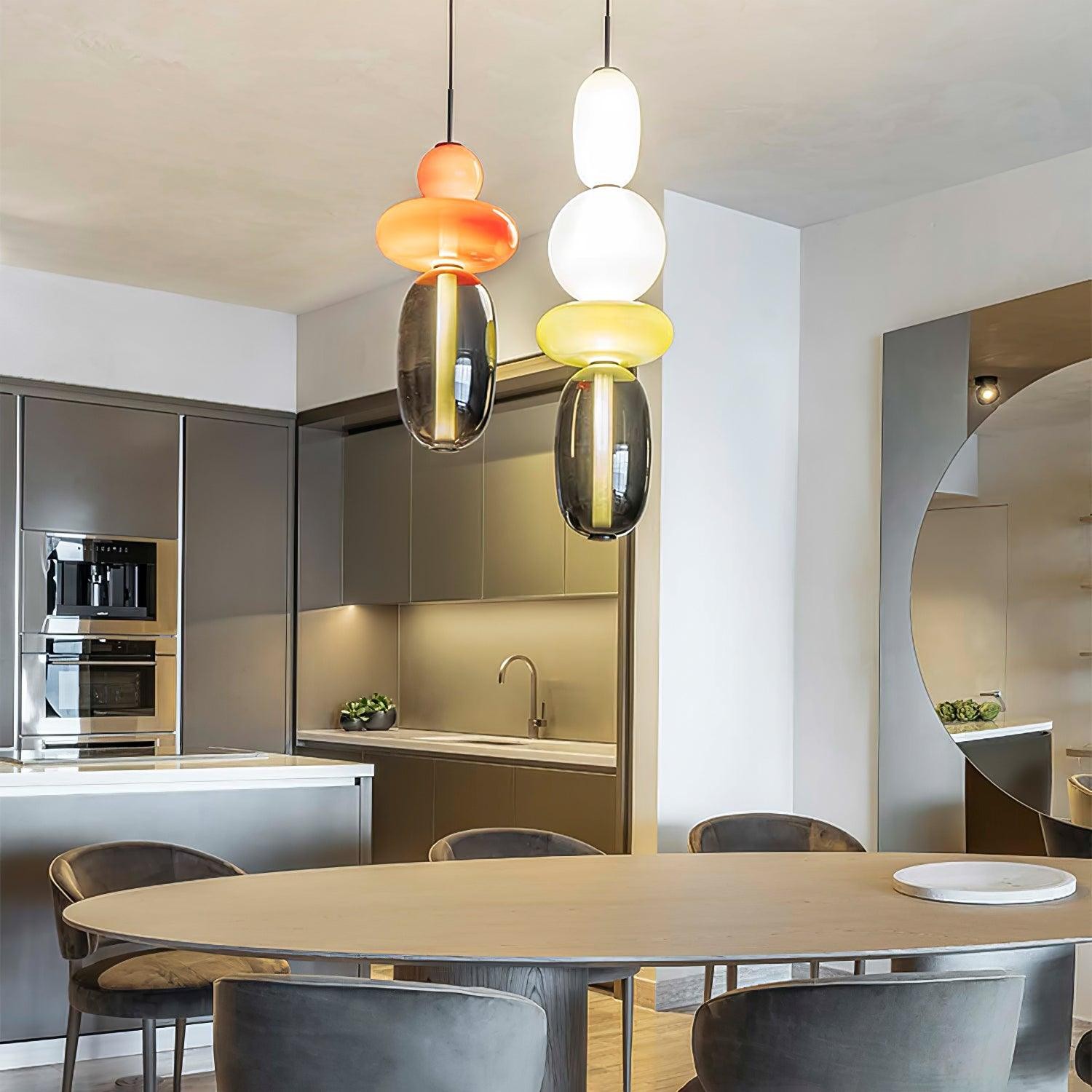 Noordse Hanglamp Van Gebrandschilderd Glas HL299