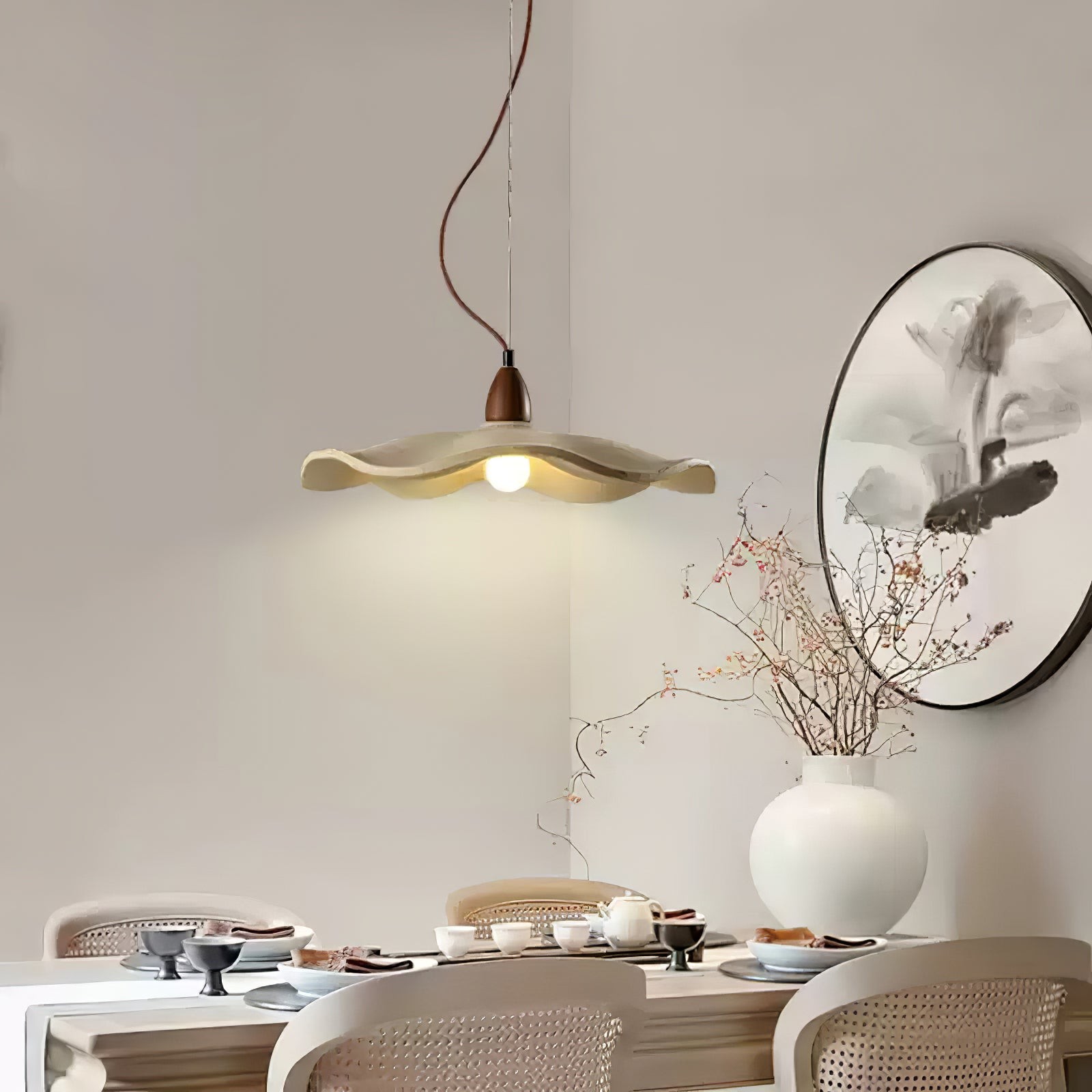 Japanse Wabi-Sabi Stijl Cement Wave Hanglamp HL502