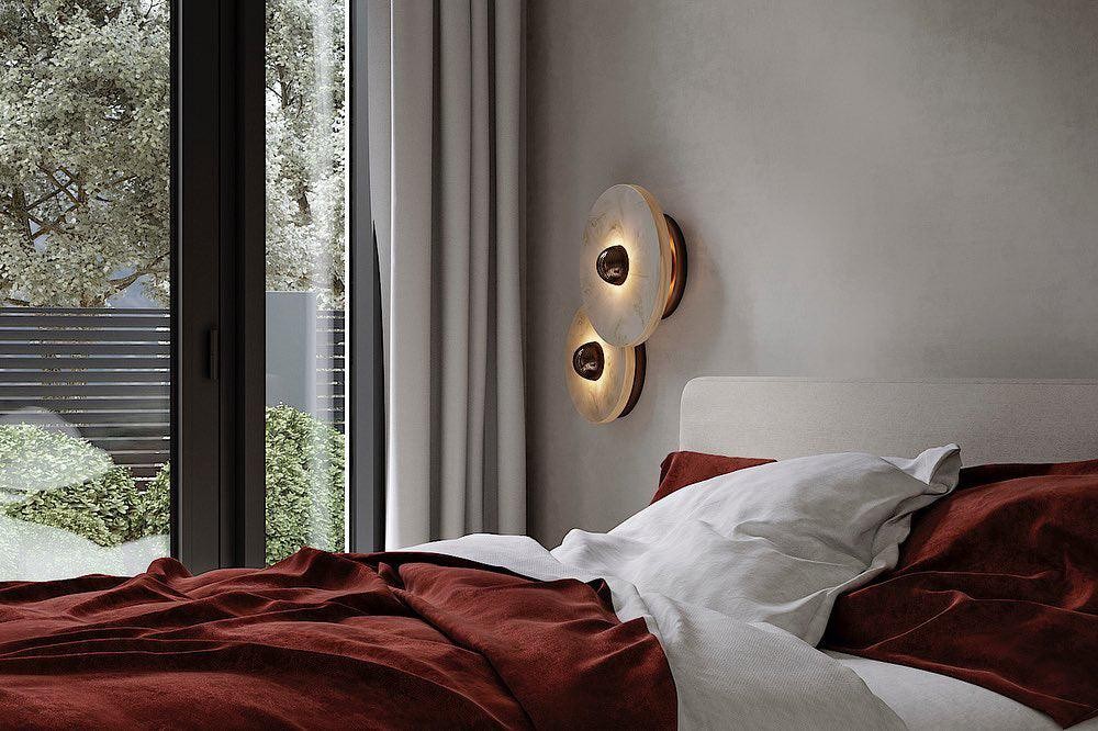 Creatieve marmeren ronde wandlamp HL717