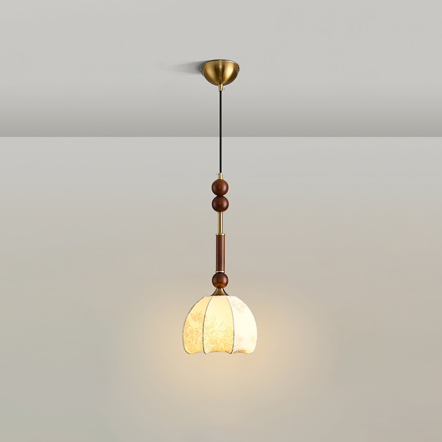 Retro massief houten serie hanglamp HL770