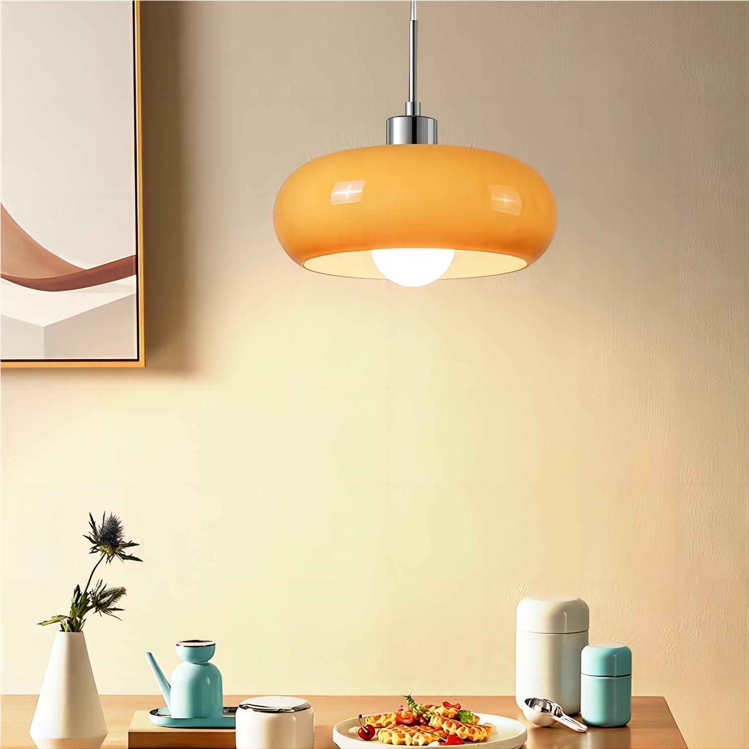 Nordic Retro Bauhaus Glazen Pot Hanglamp HL116