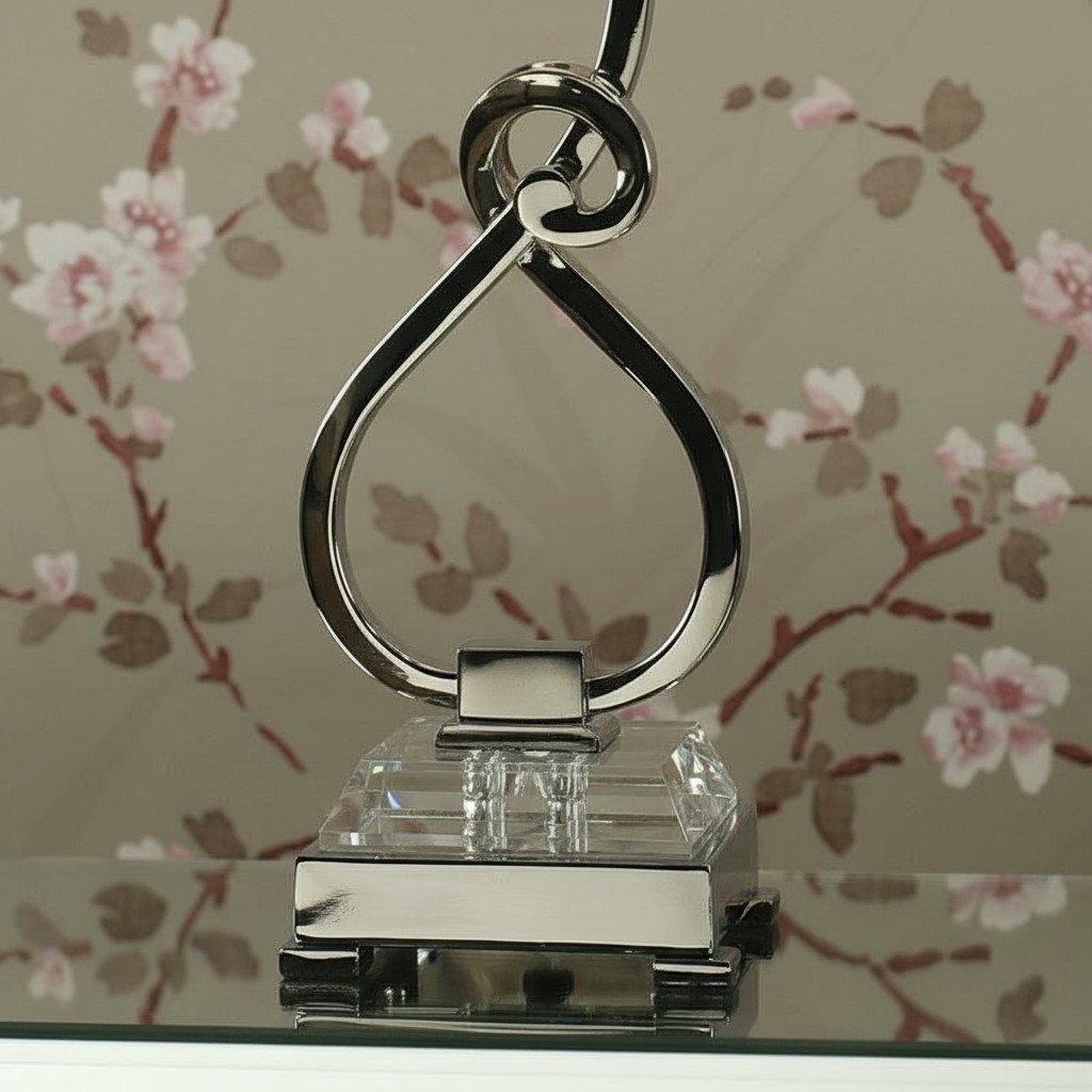 Talonis decoratieve kristallen tafellamp - gebogen metalen stijl voor thuisinterieurs HL2146