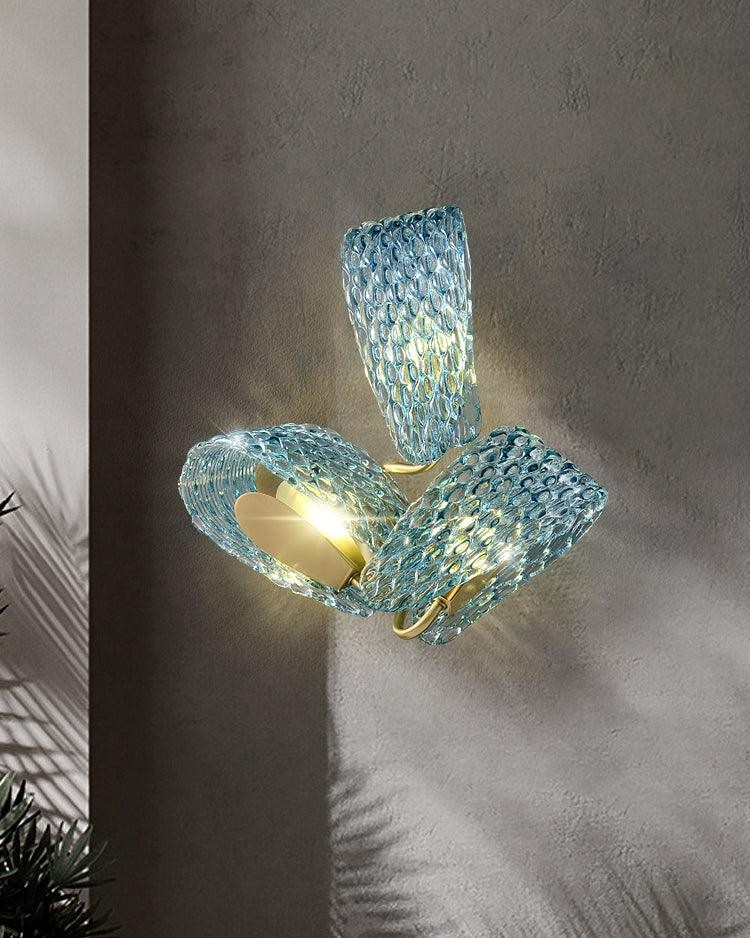 Creatieve Licht Luxe Blauwe Lint Wandlamp HL381