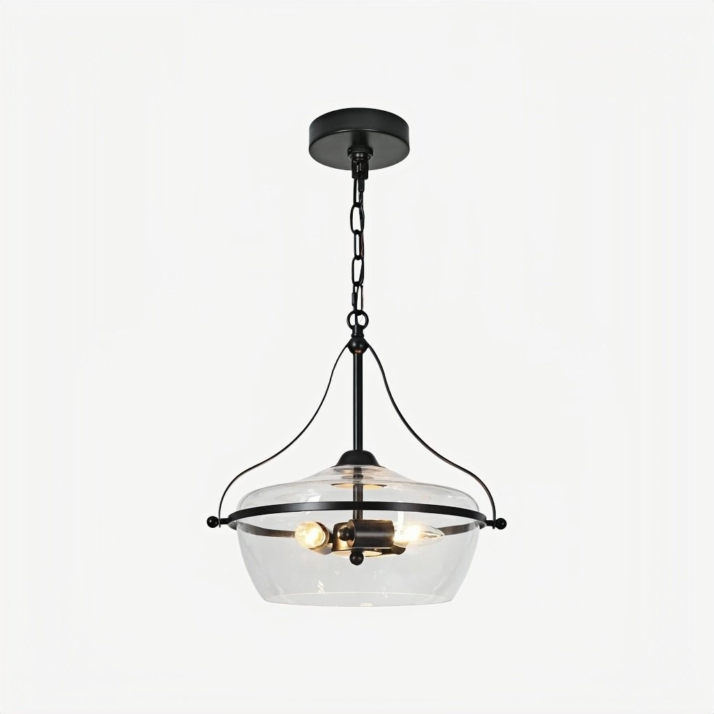 Lirra glazen hanglamp - Mid-century modern metalen frame voor keuken en woonkamer HL1963