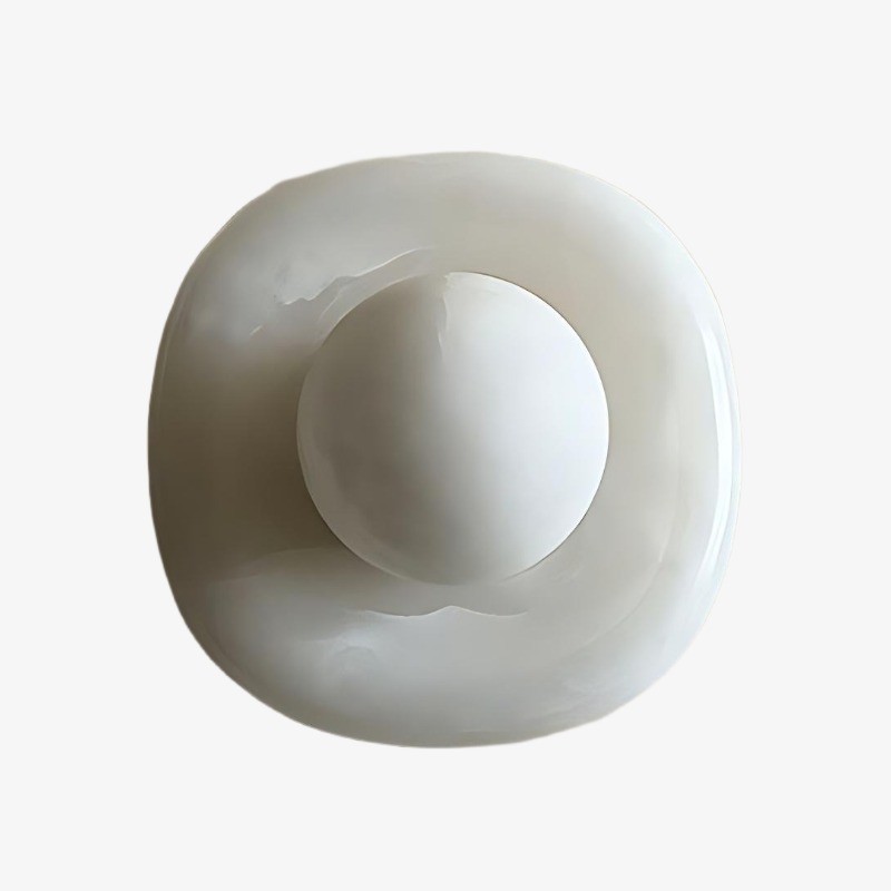 Oria moderne vierkante of ronde jade wandlamp met albasten kap voor slaapkamer of badkamer (HL2552)