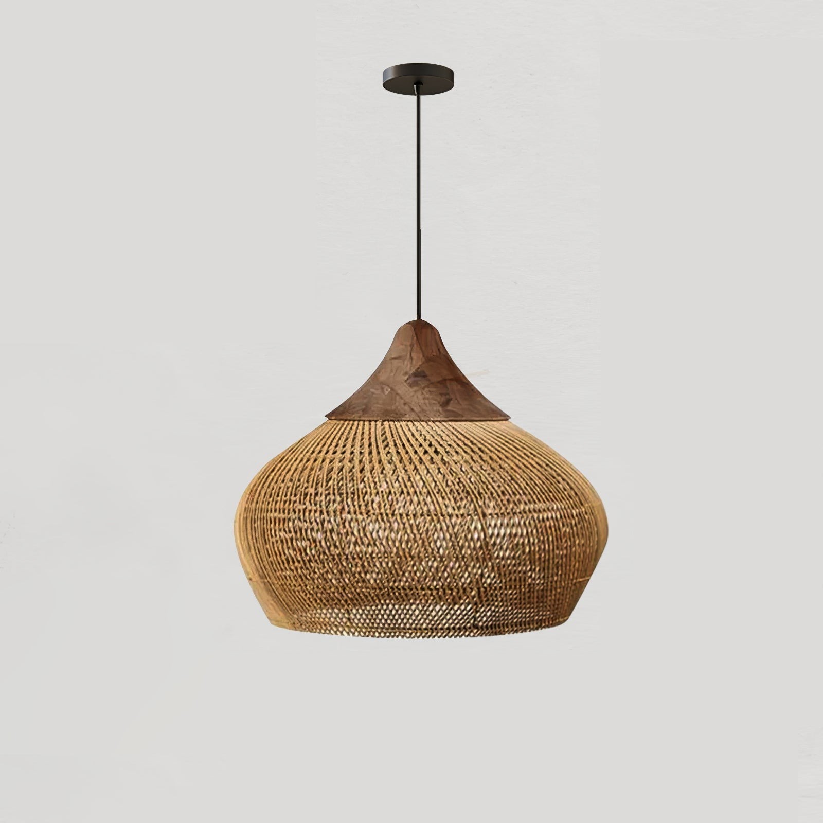 Harp gevlochten rotan hanglamp HL1402