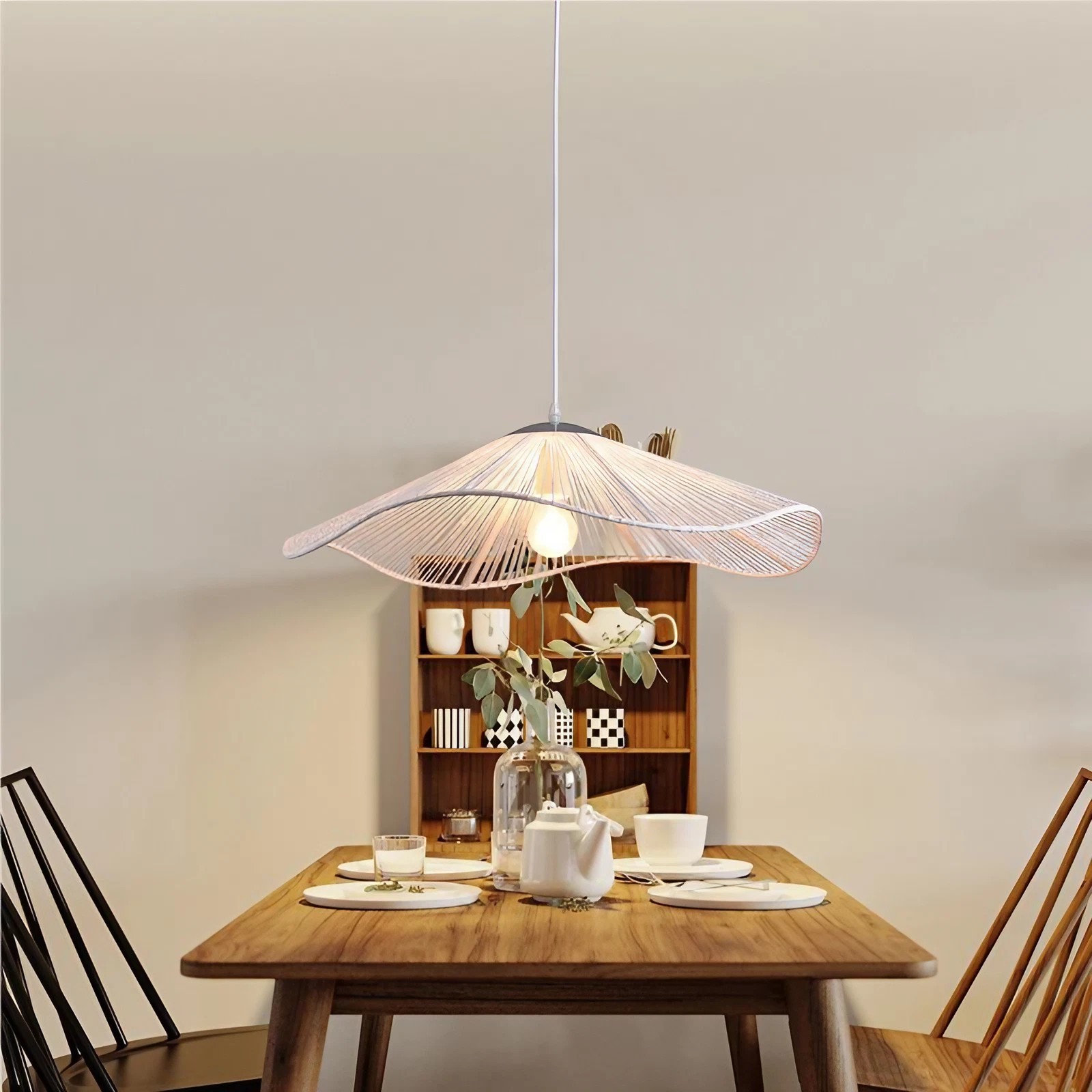 Creatieve Strohoed Lotusblad Hanglamp HL218
