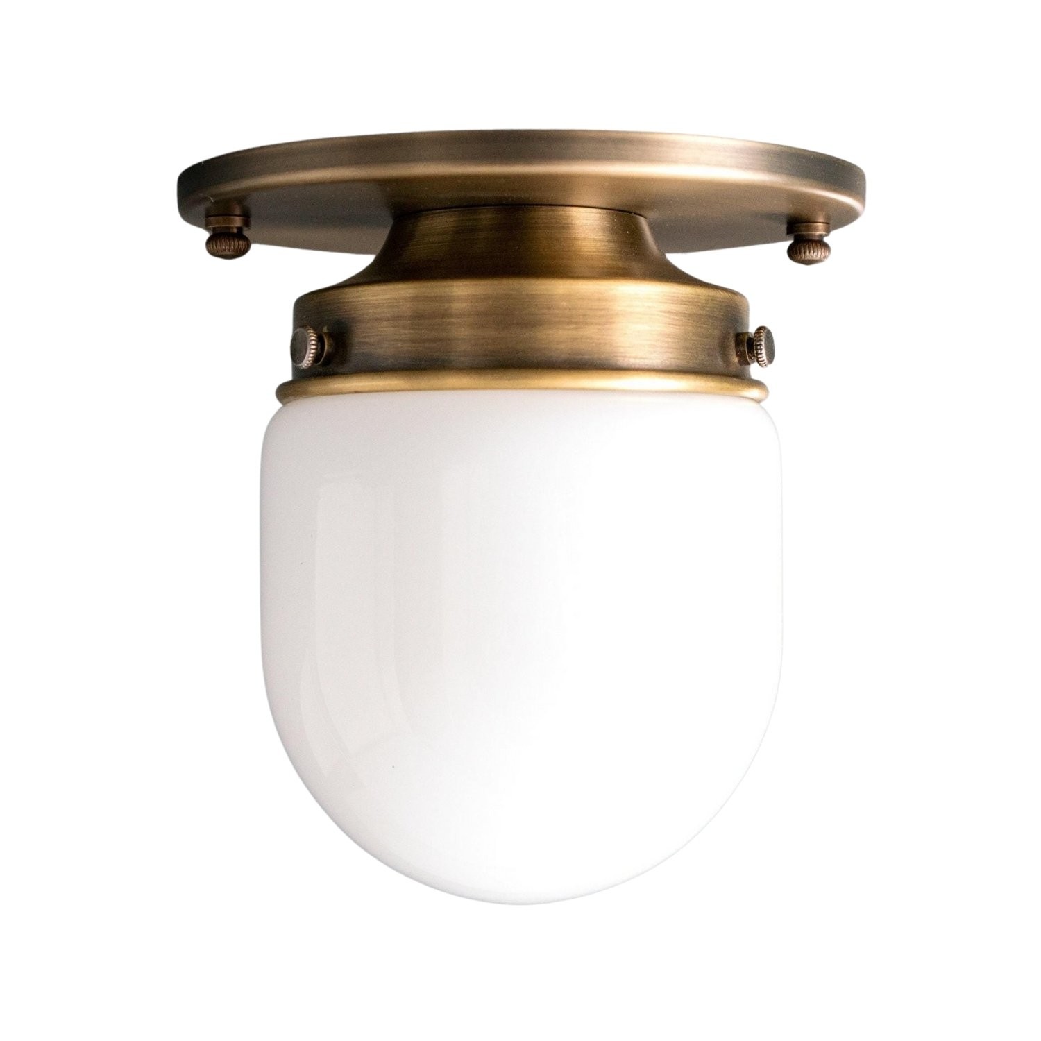 Opaalglas plafond- en wandlamp - Art Deco kleine bolvormige armatuur HL1662