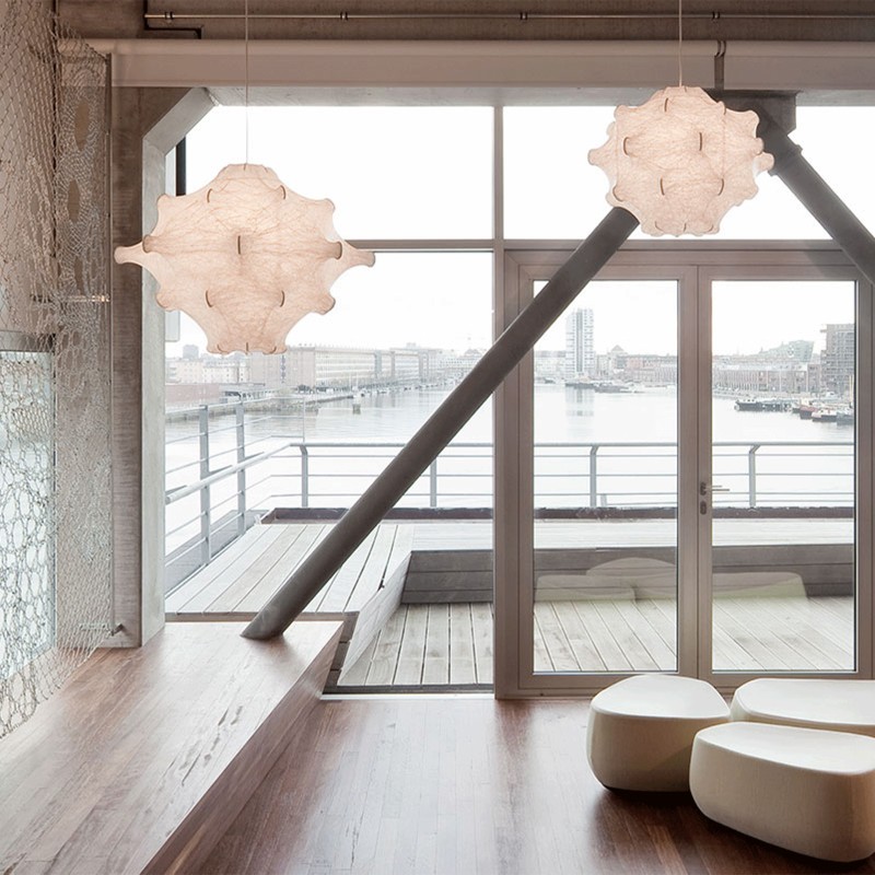 Witte Cocoon Hars Taraxacum Hanglamp