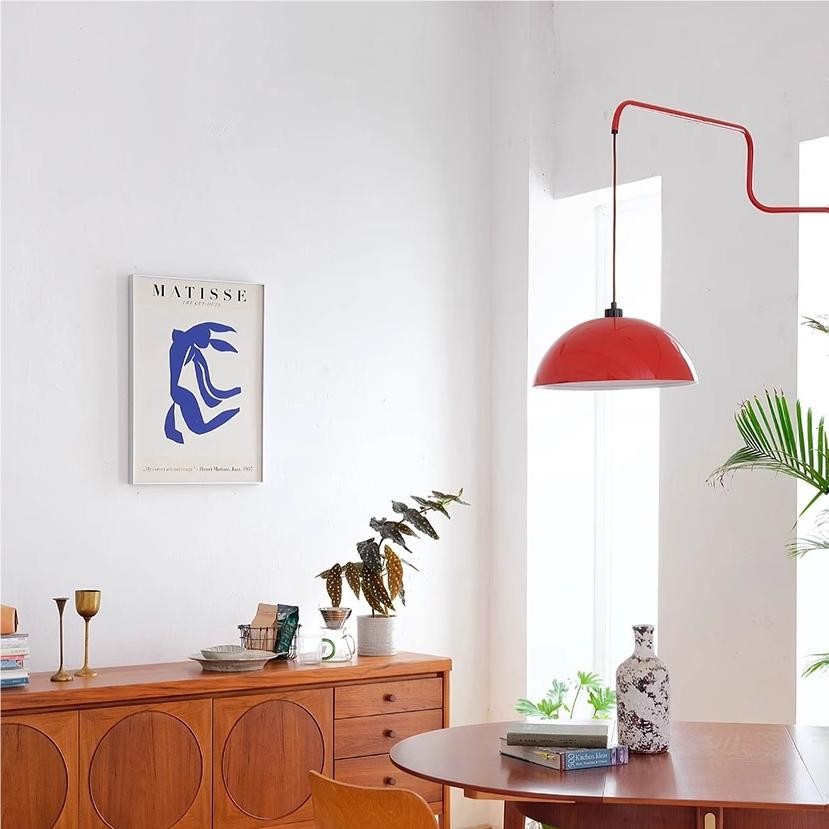 Moderne komvormige opvouwbare intrekbare wandlamp HL169