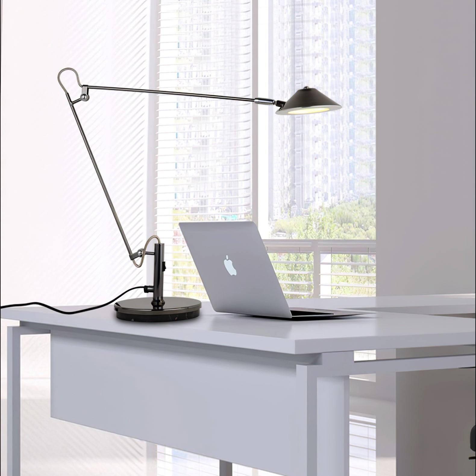 Verstelbare zwarte bureaulamp HL2925