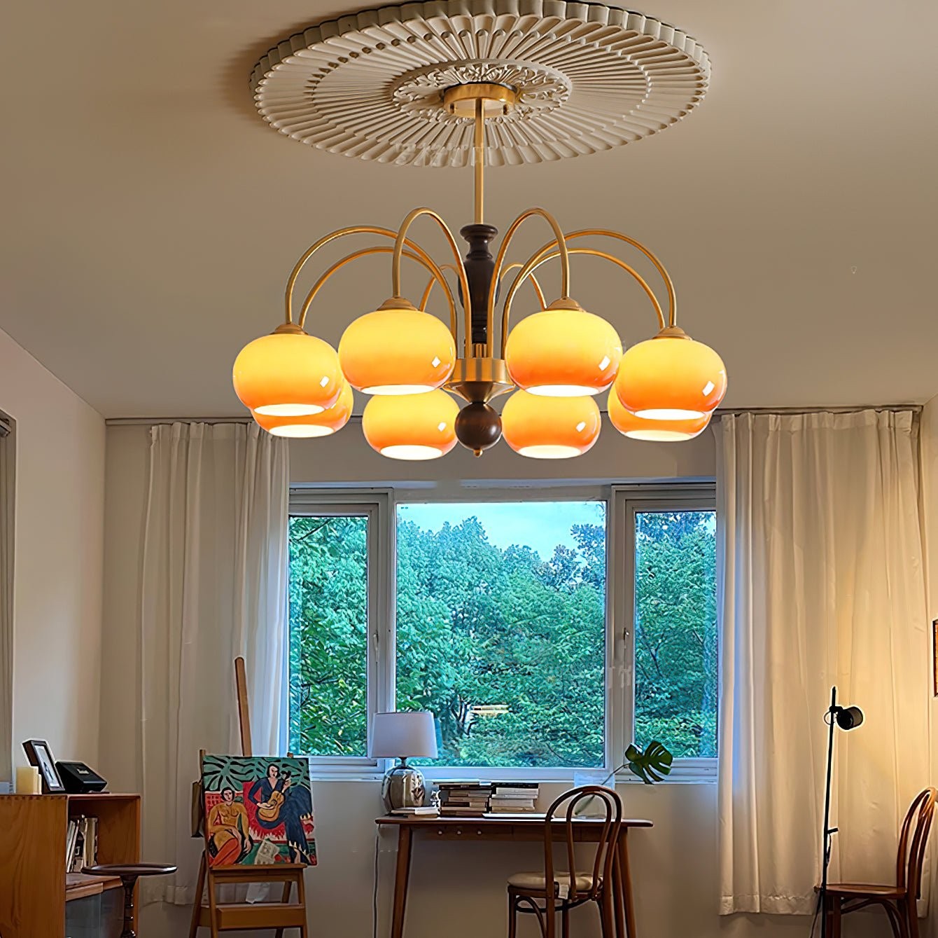 Retro Bauhaus Boogkroonluchter HL351