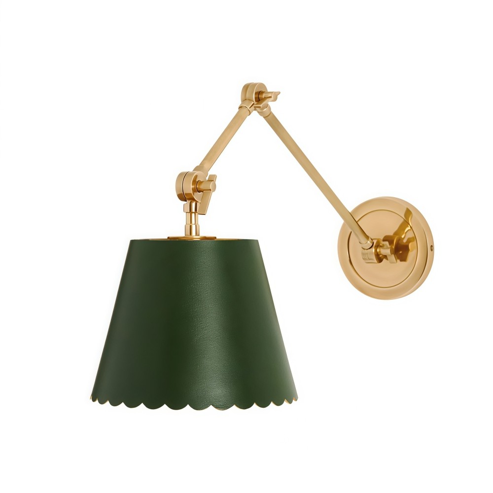 Foldray Scalloped Task Sconce - Leren wandlamp voor thuis HL1379