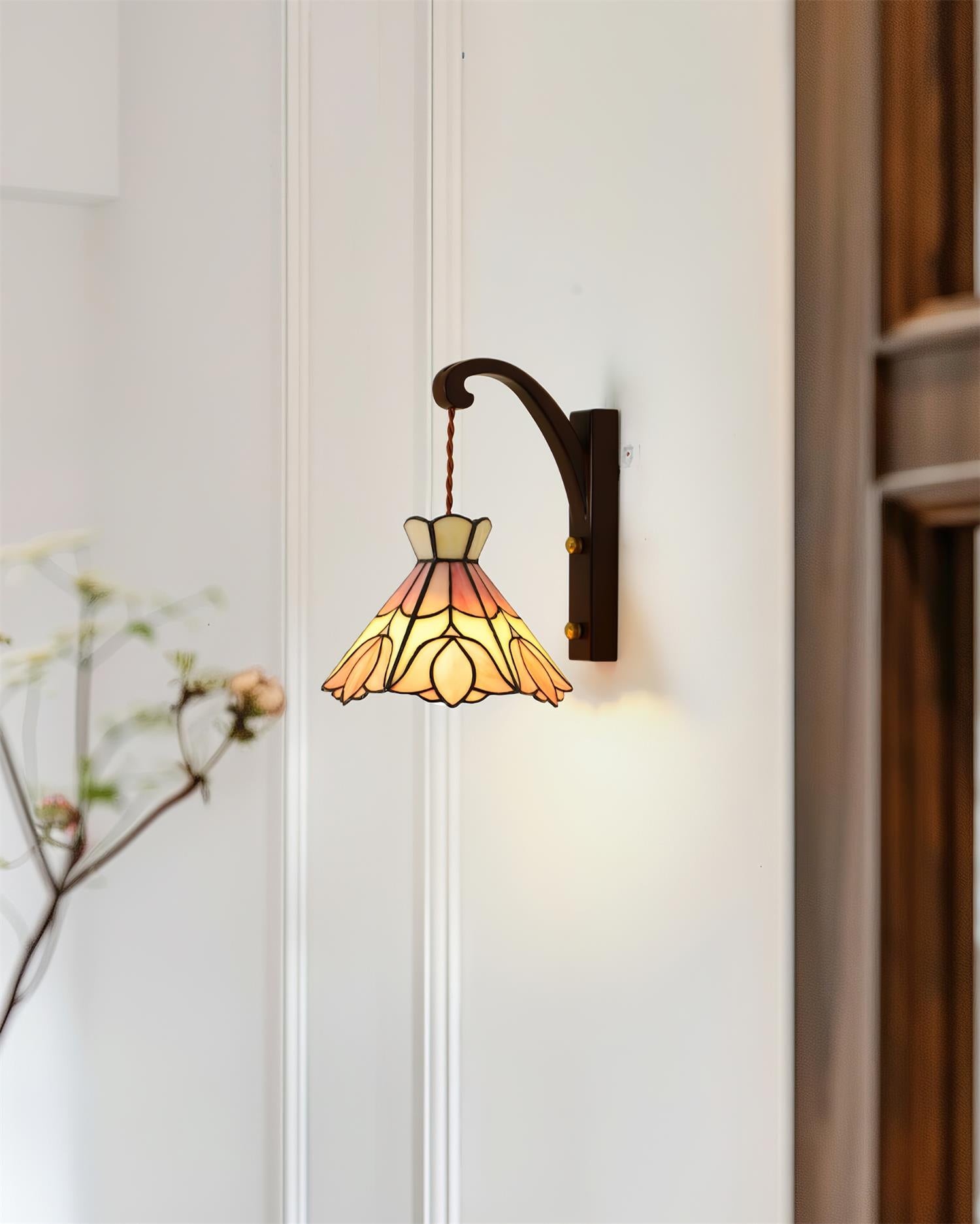 Serena Tiffany wandlamp met stekker HL2613