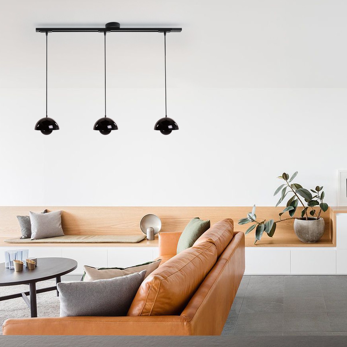 Zwenkarm enkel ophangsysteem voor een hanglamp HL202