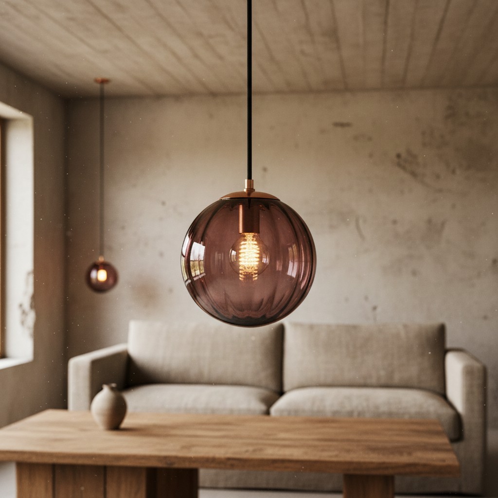 Lunorie hanglamp met glazen bol van ijzer en metaal – een stijlvolle, verstelbare hanglamp voor eetkamers HL2351
