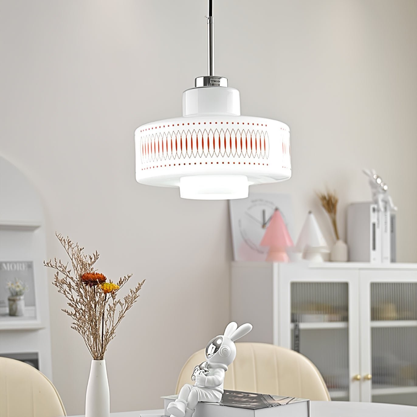 Moderne glazen hanglamp in de vorm van een kalebas HL354