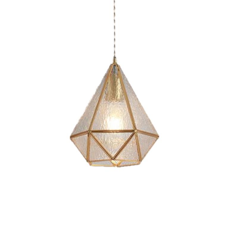 Romantische Retro Messing Glazen Hanglamp HL66