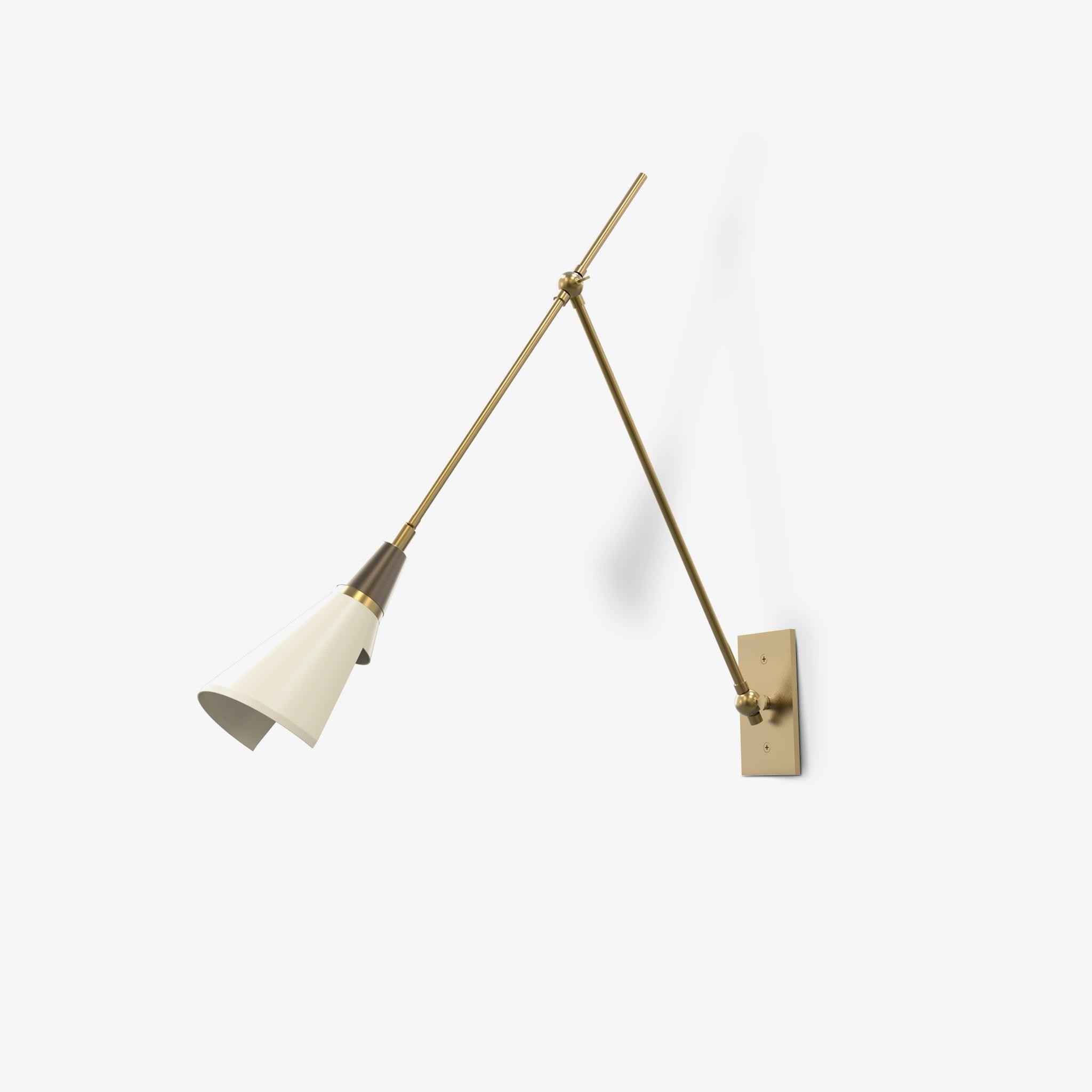 Vintage metalen verstelbare wandlamp met zwenkarm HL966