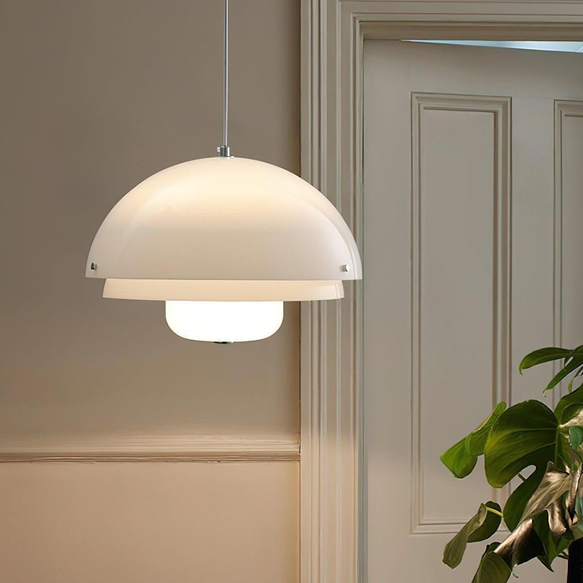 Moderne Melk Witte Multilagen Sferische Hanglamp HL309