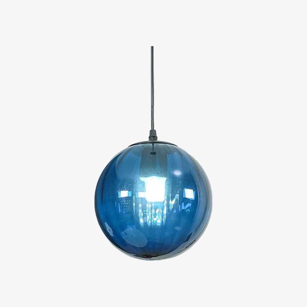 Lunorie hanglamp met glazen bol van ijzer en metaal – een stijlvolle, verstelbare hanglamp voor eetkamers HL2351