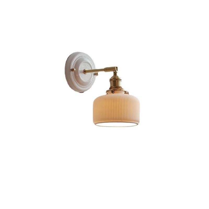 Vintage Japanse keramische messing wandlamp met 1 lamp HL1400