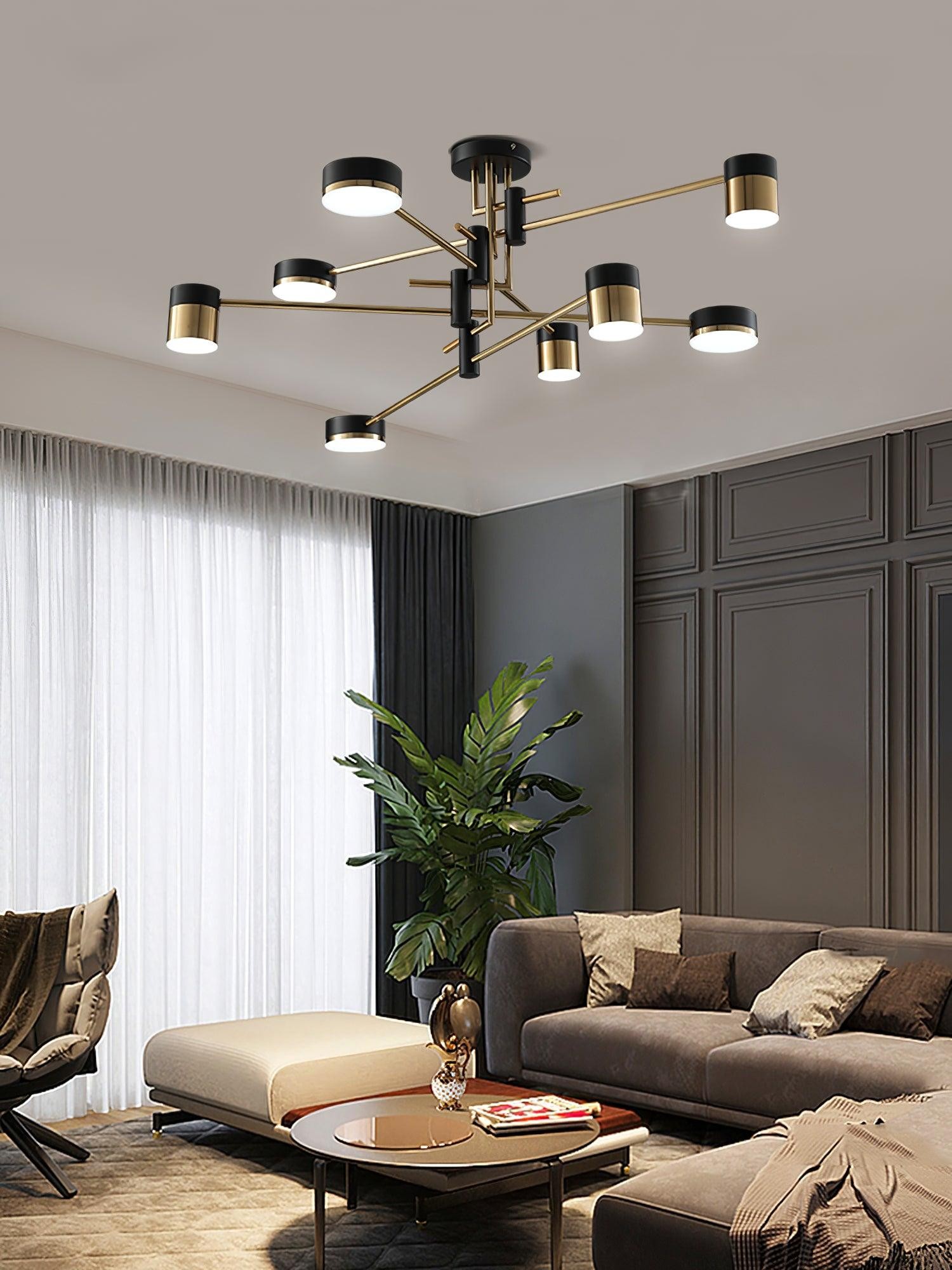 Luxe Spider Sputnik Design Metalen Schijf Plafondlamp HL1090