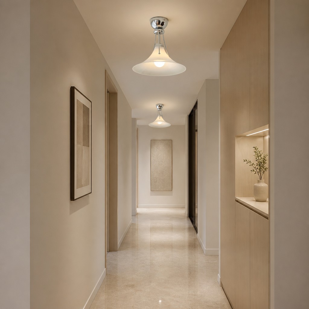 Kallera Magnolia plafondlamp - Lampenkap met kleurverloop voor slaapkamer en hal HL3599