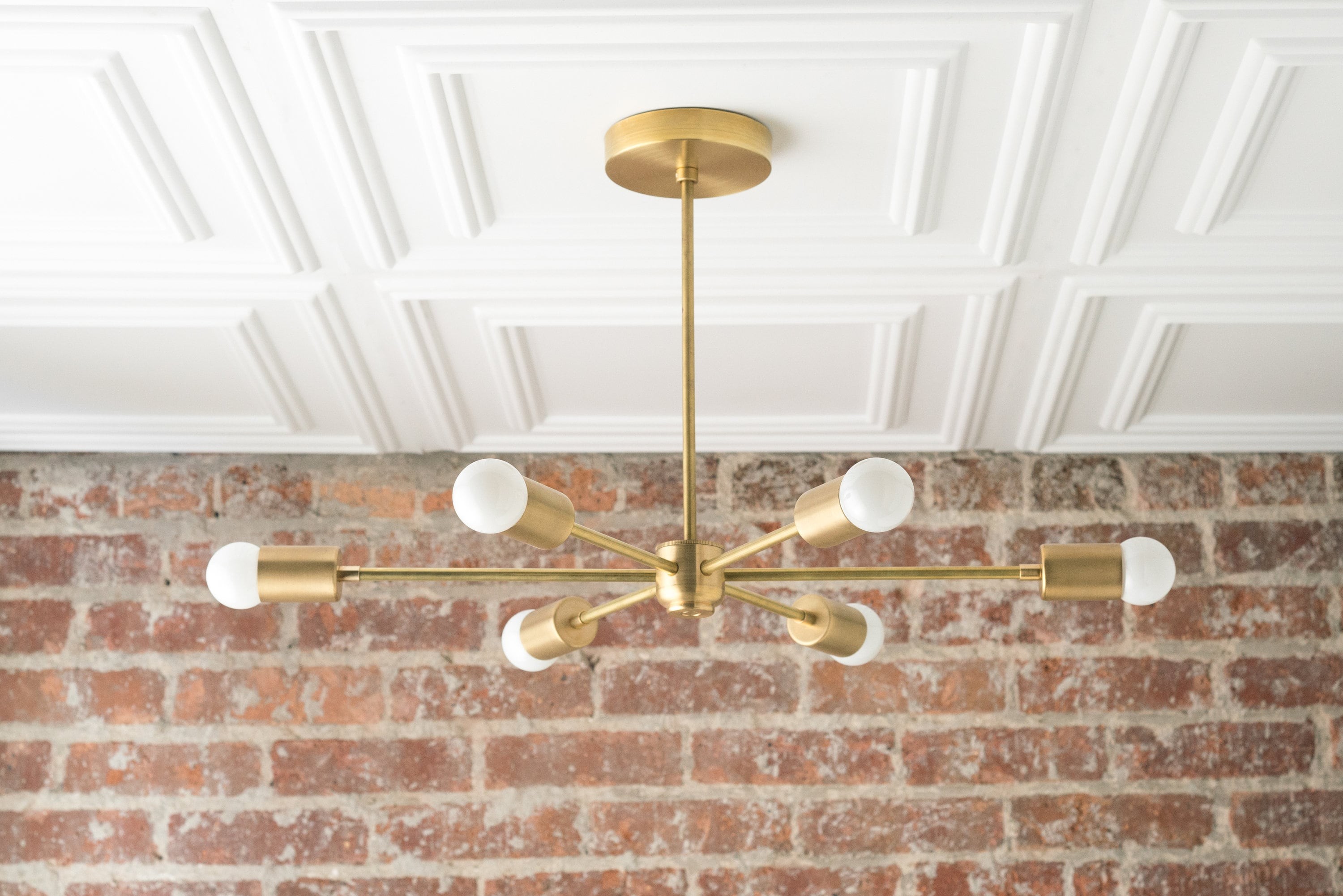 Mobilux Line Mid Century Modern Kroonluchter - 6-kops Hangende Plafondlamp HL1674