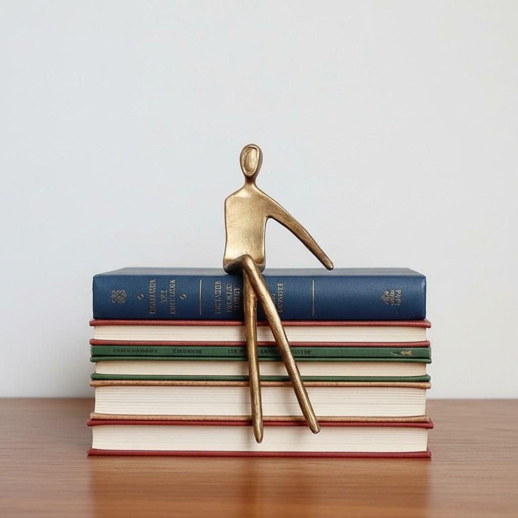 Floxo Lazy Dog en Abstracte Scandinavische Mensenfiguur Minimalistische Sculptuur voor Moderne Planken en Bureaus HL2521