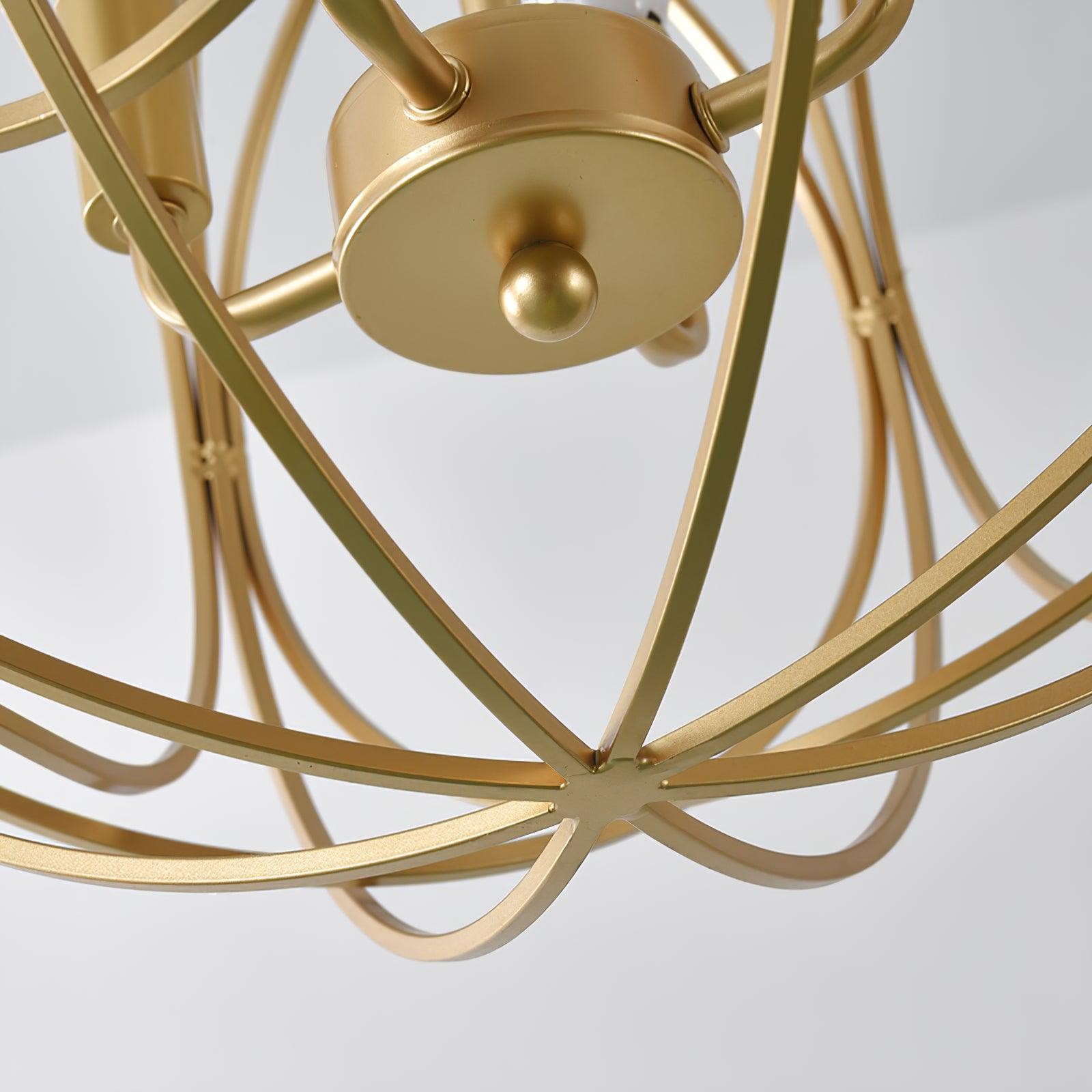 Holle metalen lijn retro hanglamp HL657
