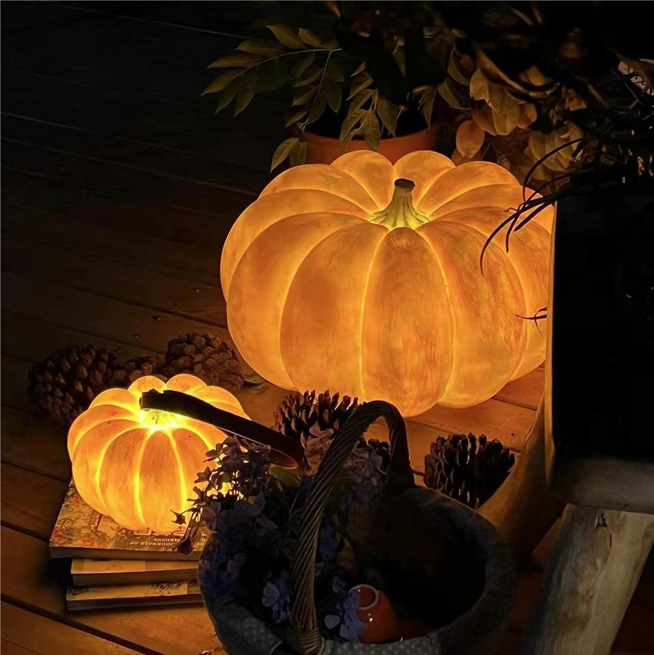 Pompoen Draagbare Tafellamp Voor Halloween Decoraties Buiten HL86