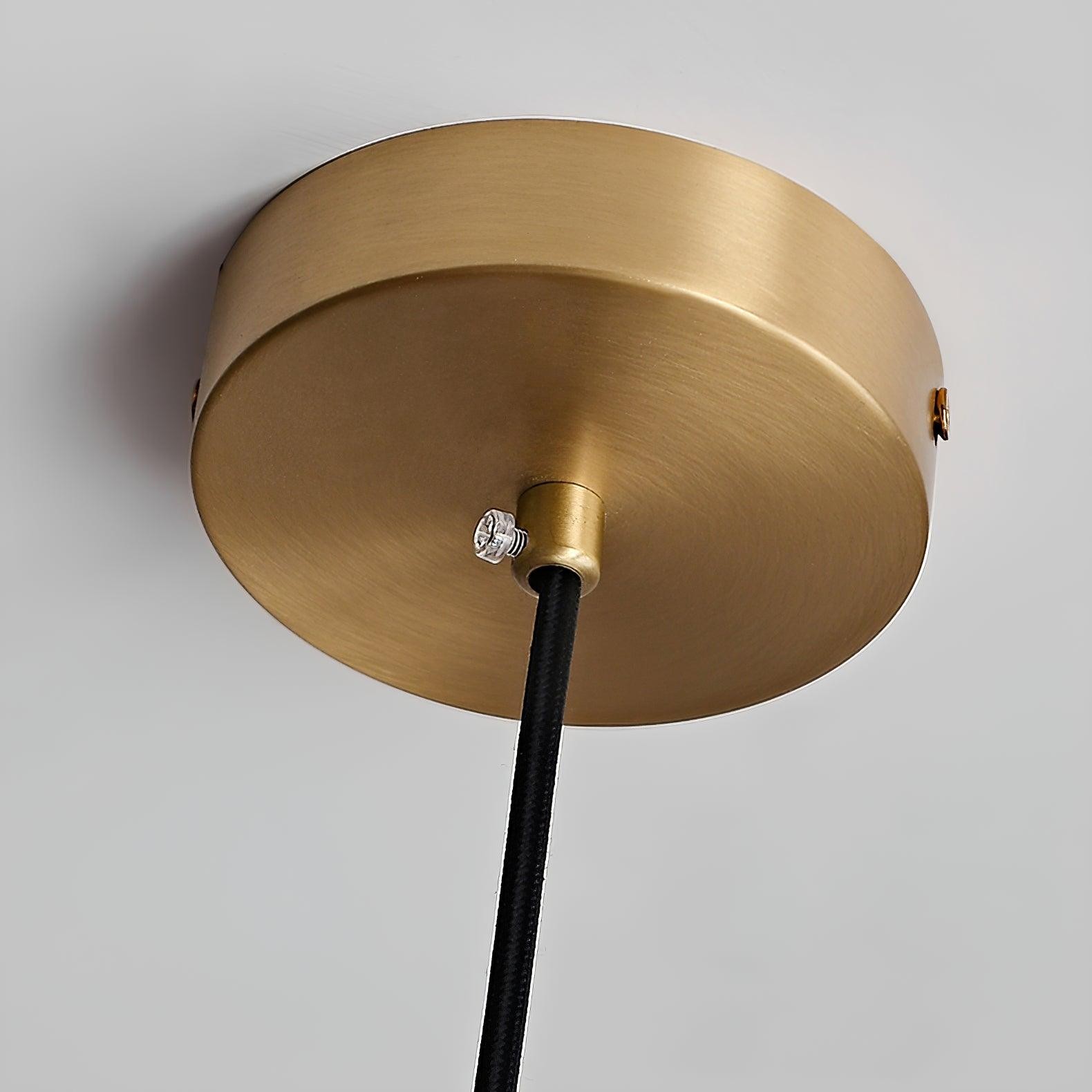 Klassieke messing albasten glazen hanglamp HL746