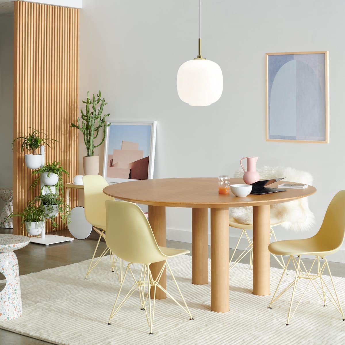 Moderne Opal Glass Orb Hanglamp HL276