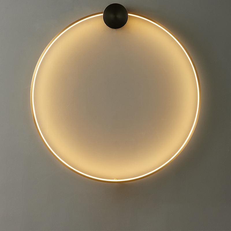 Minimalistische creatieve eenvoudige messing ronde LED-wandlamp HL776