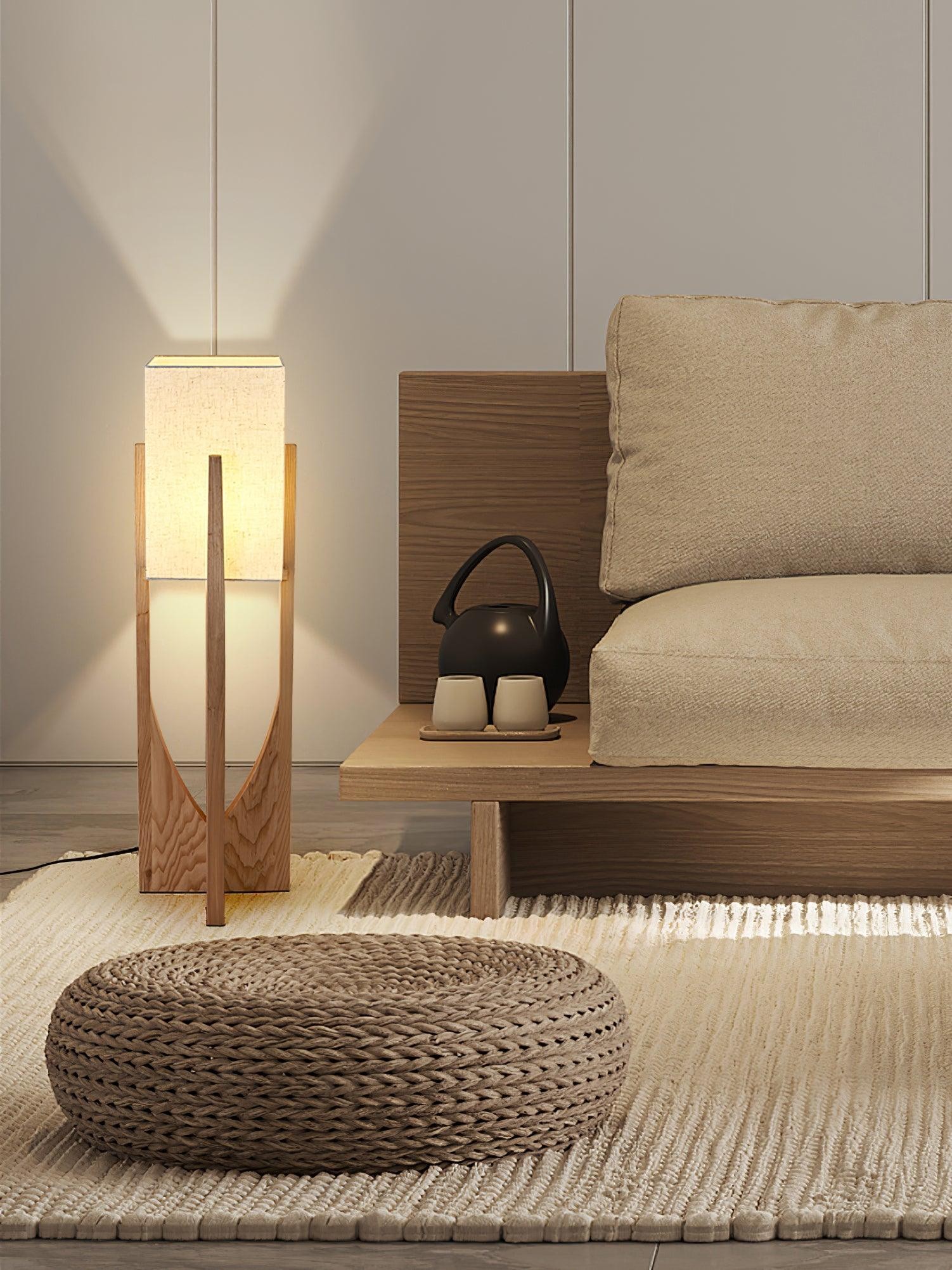 Vintage Wabi-stijl vloerlamp HL443