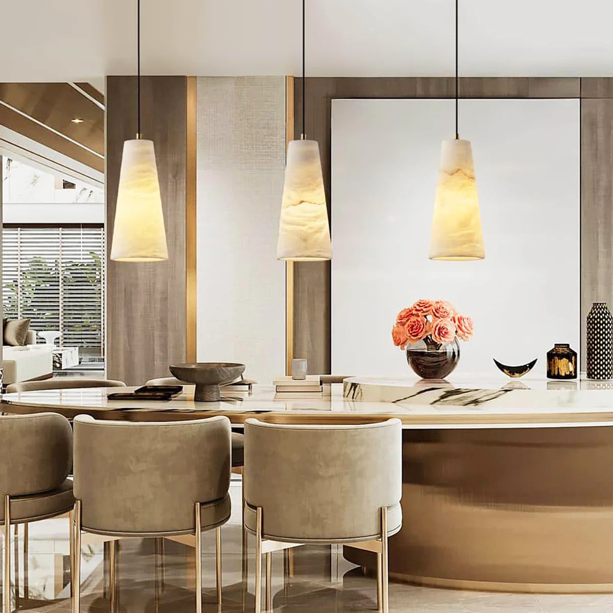 Aurora Pillar Alabaster hanglamp HL3500