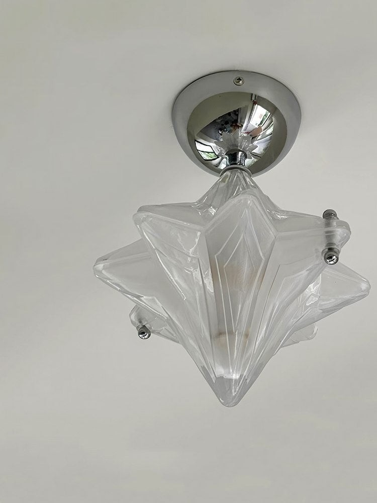 Art Deco Star Plafondlamp - Gematteerd glazen armatuur voor hal en entree - Astris Ceres HL1793