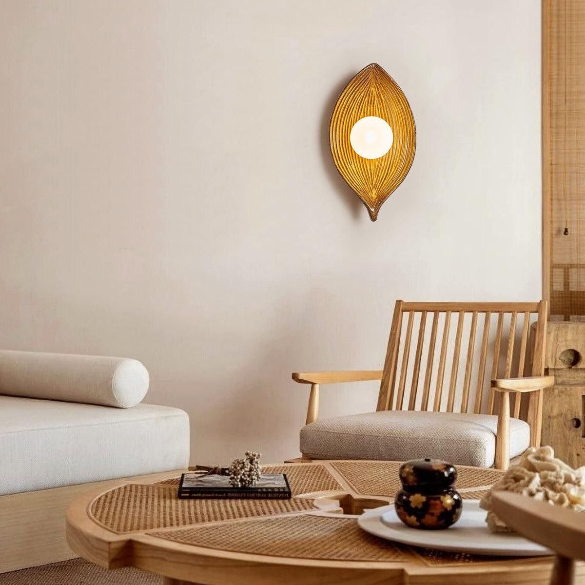 Hedendaagse Nordic Leaf Resin Wandlamp HL574