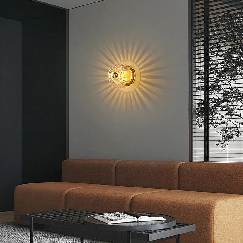 Clara Rays Moderne Plafondlamp van Messing en Glas HL3504