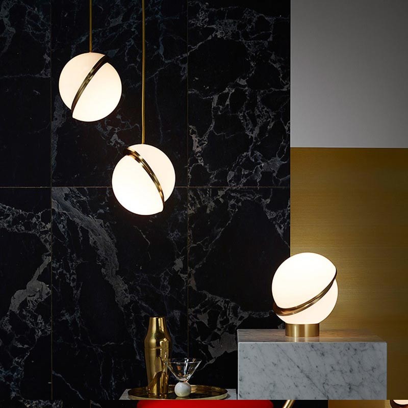 Crescent Opalen Bol Hanglamp