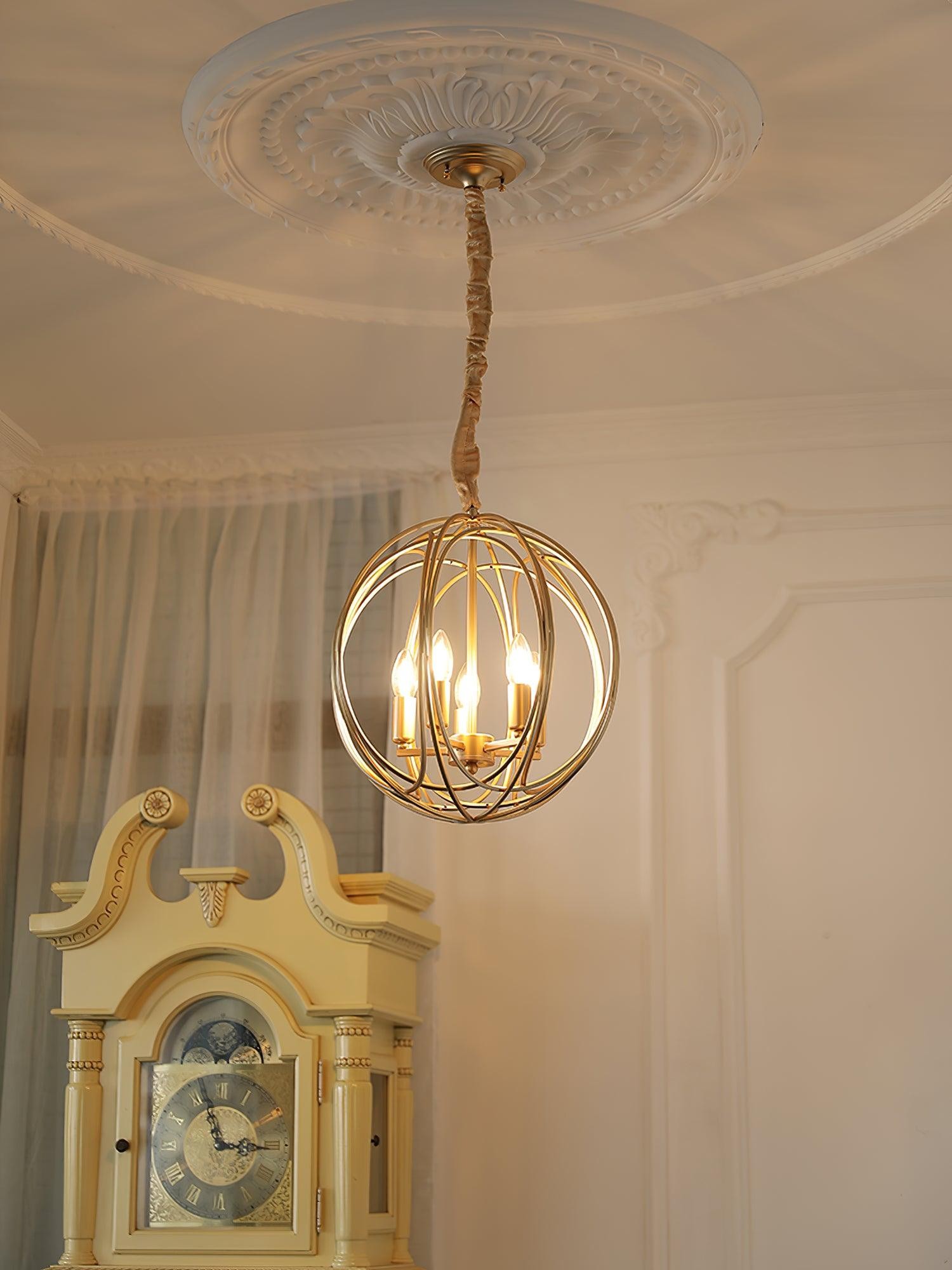 Holle metalen lijn retro hanglamp HL657