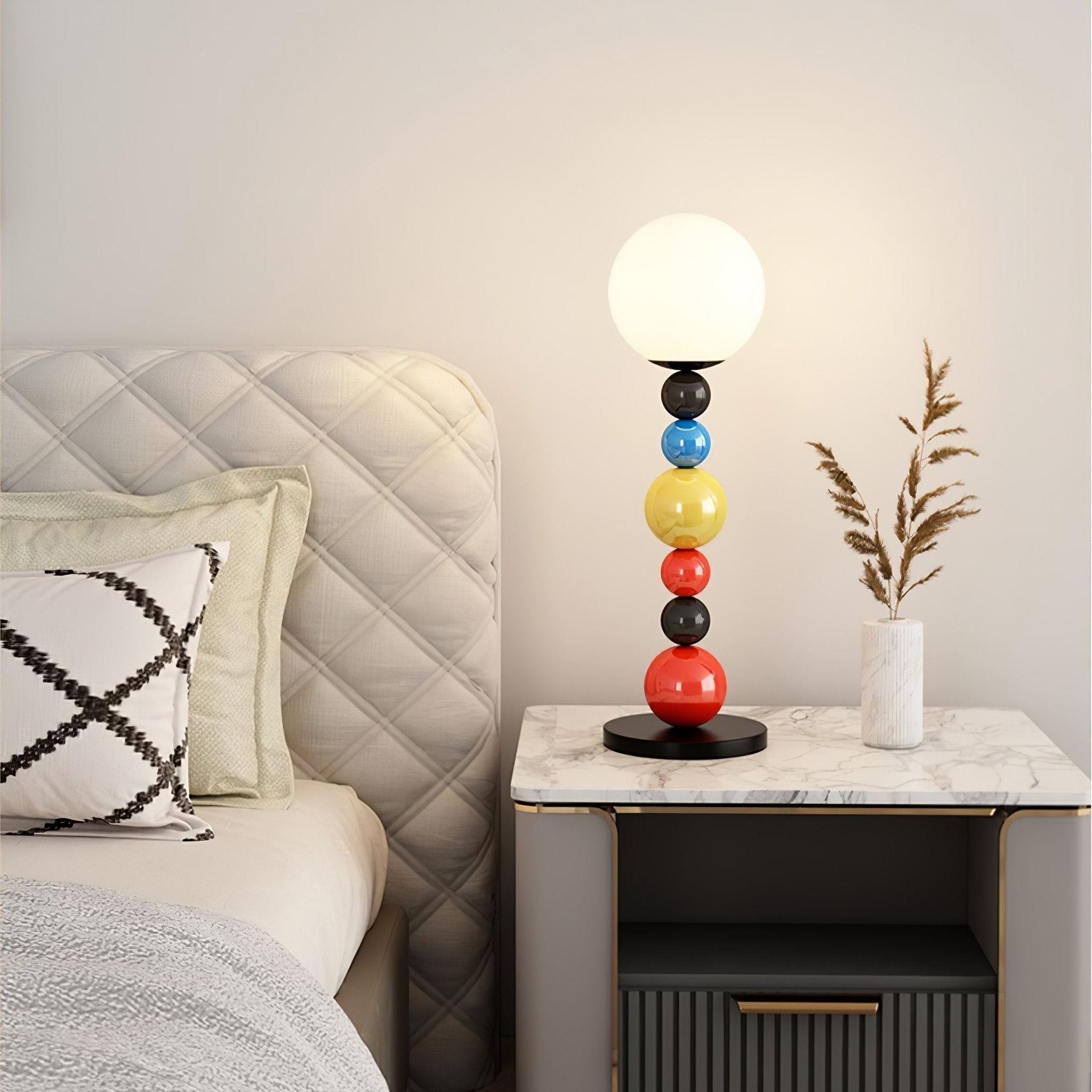 Kleurrijke ronde bol vloerlamp HL485