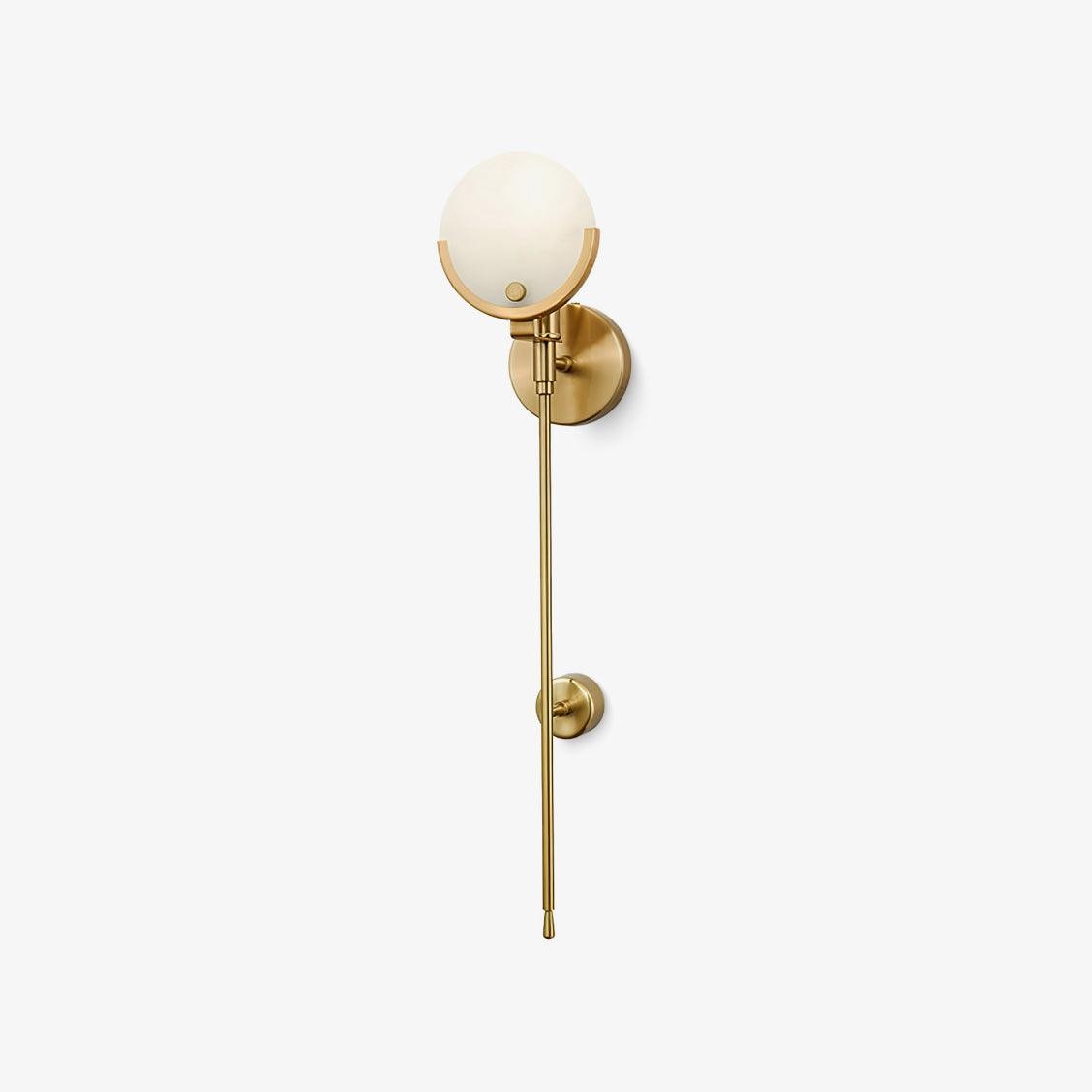 Metalen messing bolvormige slaapkamer wandlamp HL363