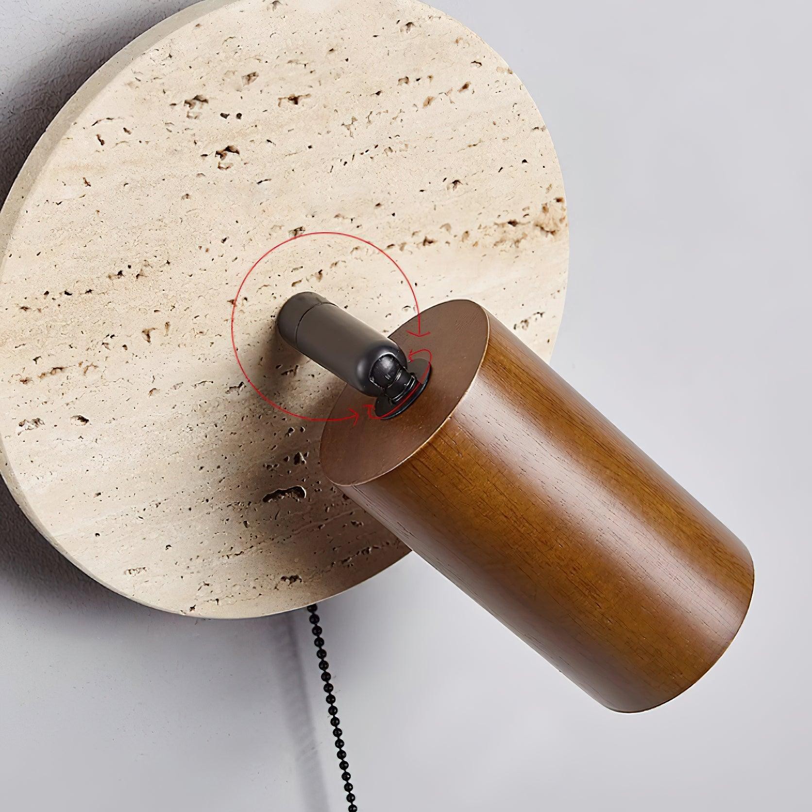 Vintage gele travertijn wandlamp HL712