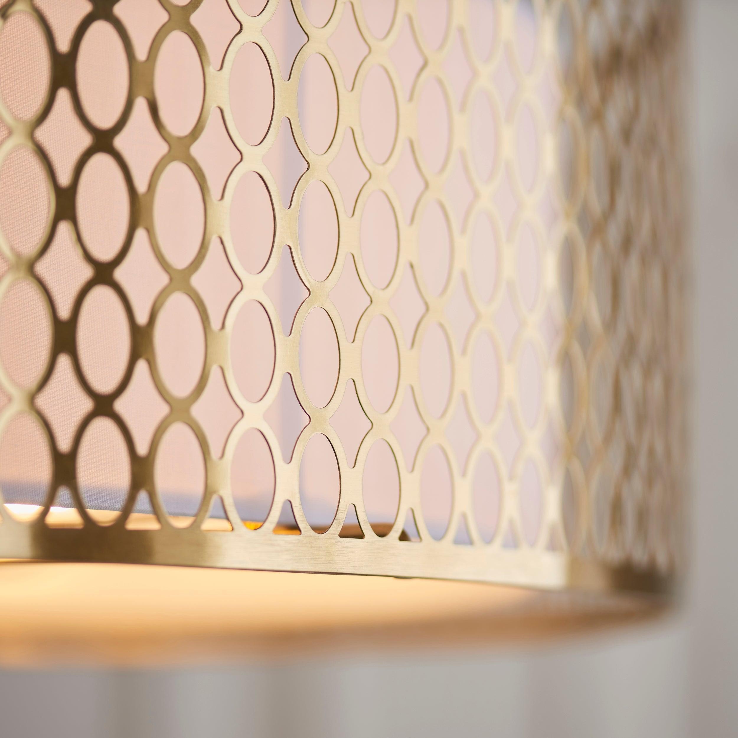 Liorin Moderne plafondlamp met 3 lichtpunten in mesh-design - dimbaar voor woonkamer HL1825